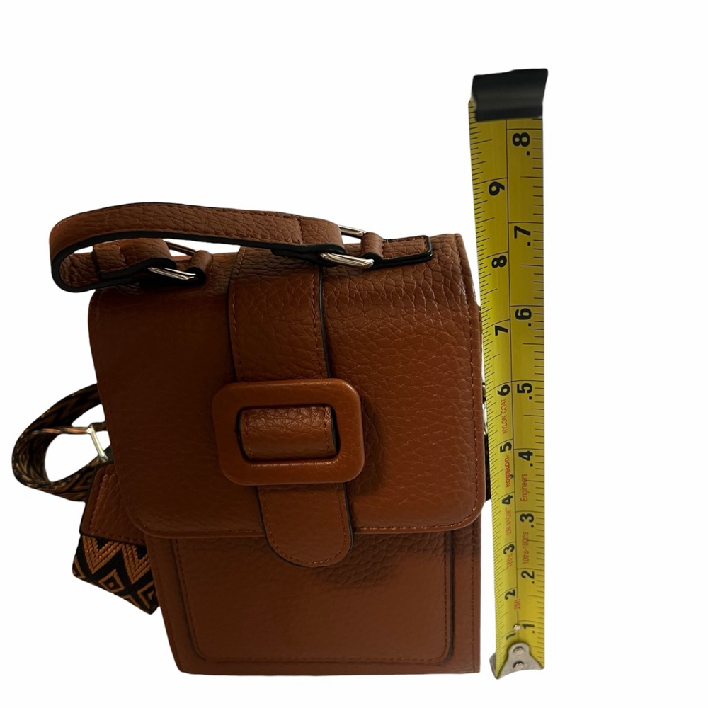 K Carroll Brown Phone Crossbody Bag Adjustable Strap Mini Organizer Purse - Picture 10 of 16
